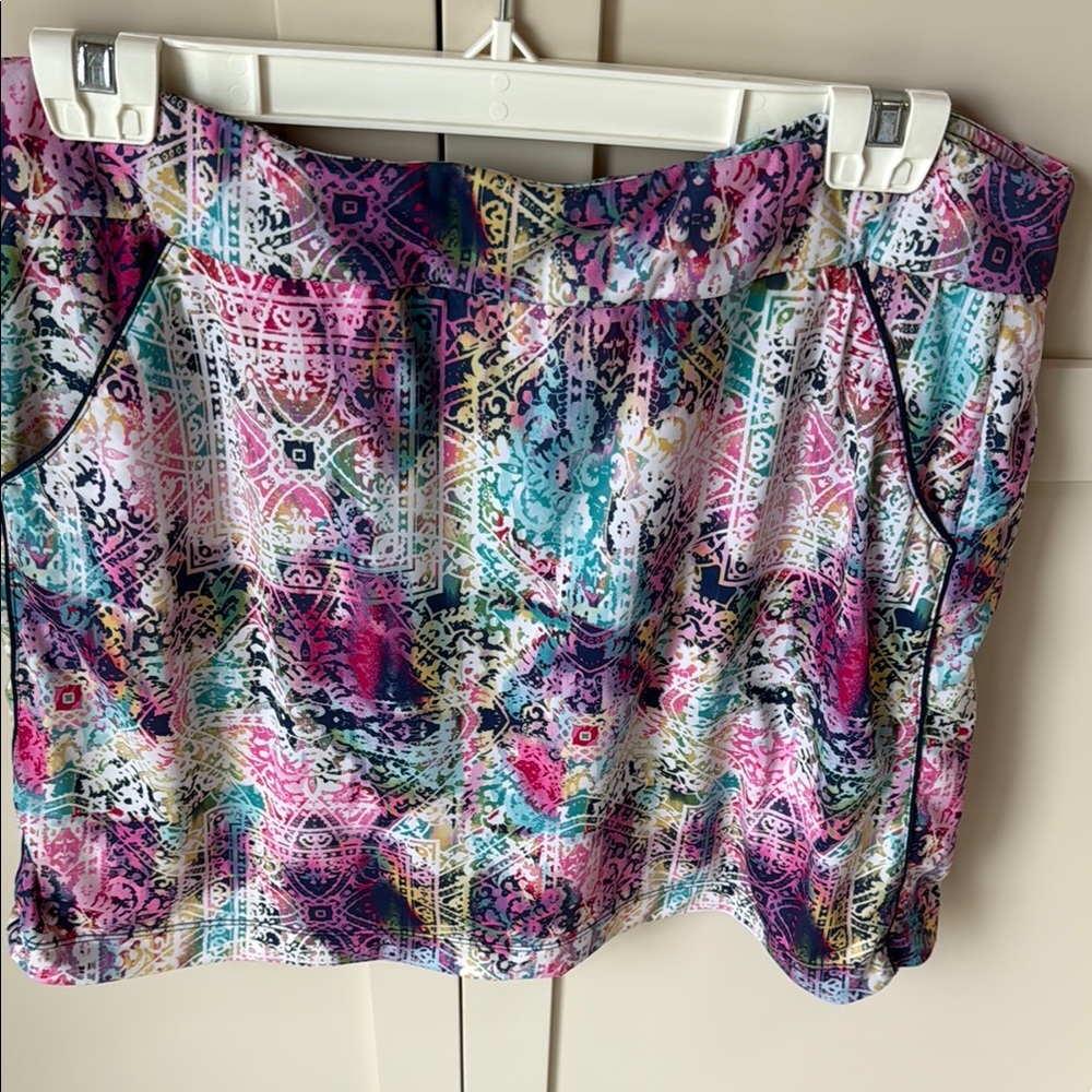 EP. Pro. Golf Colorful Abstract Print Skirt